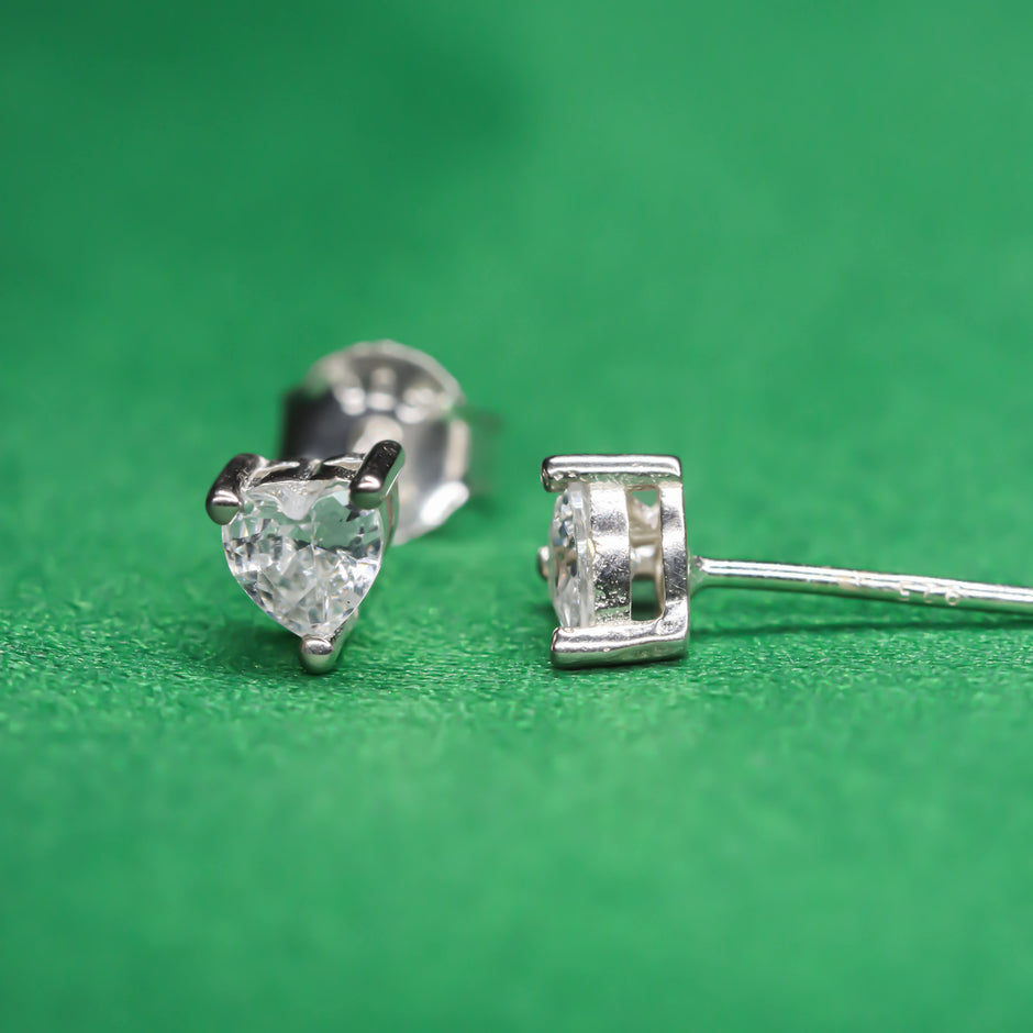 Iced Bling Heart Stud Collection