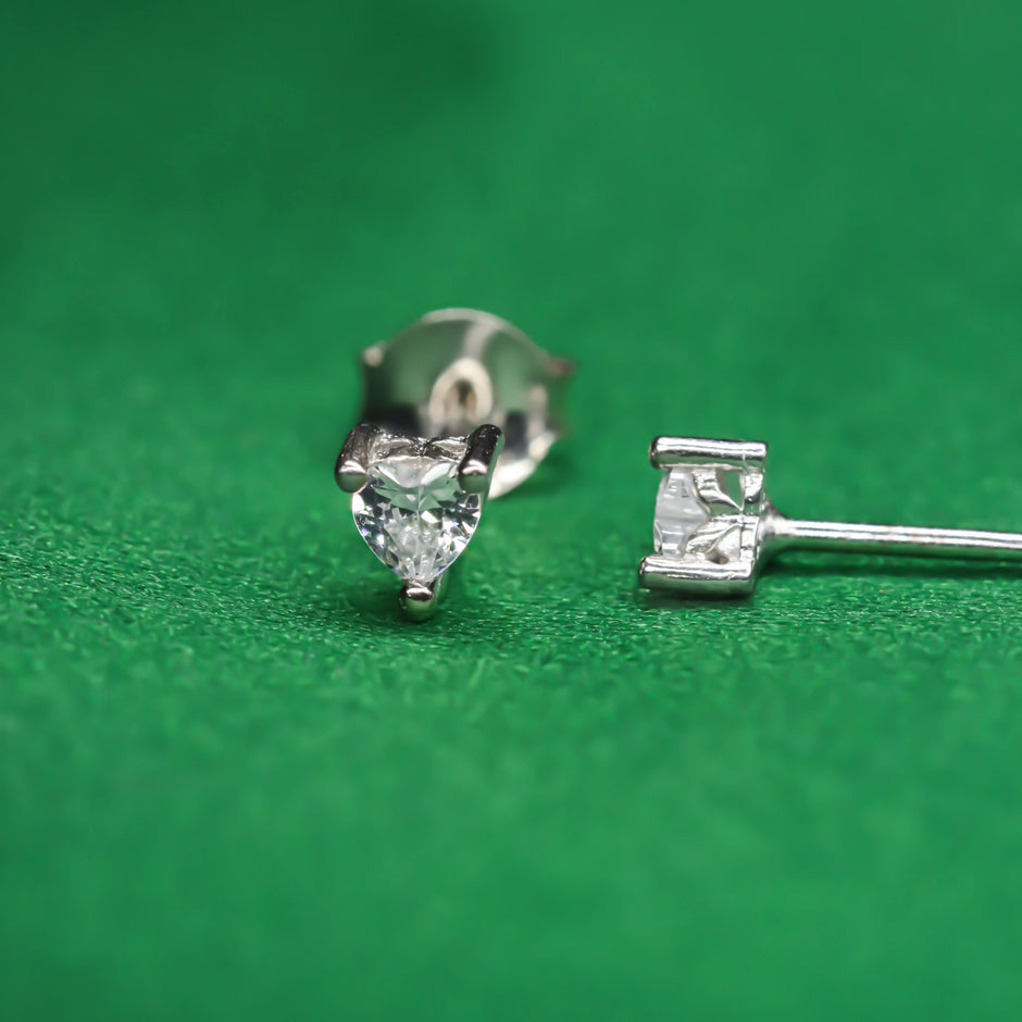 Iced Bling Heart Stud Collection