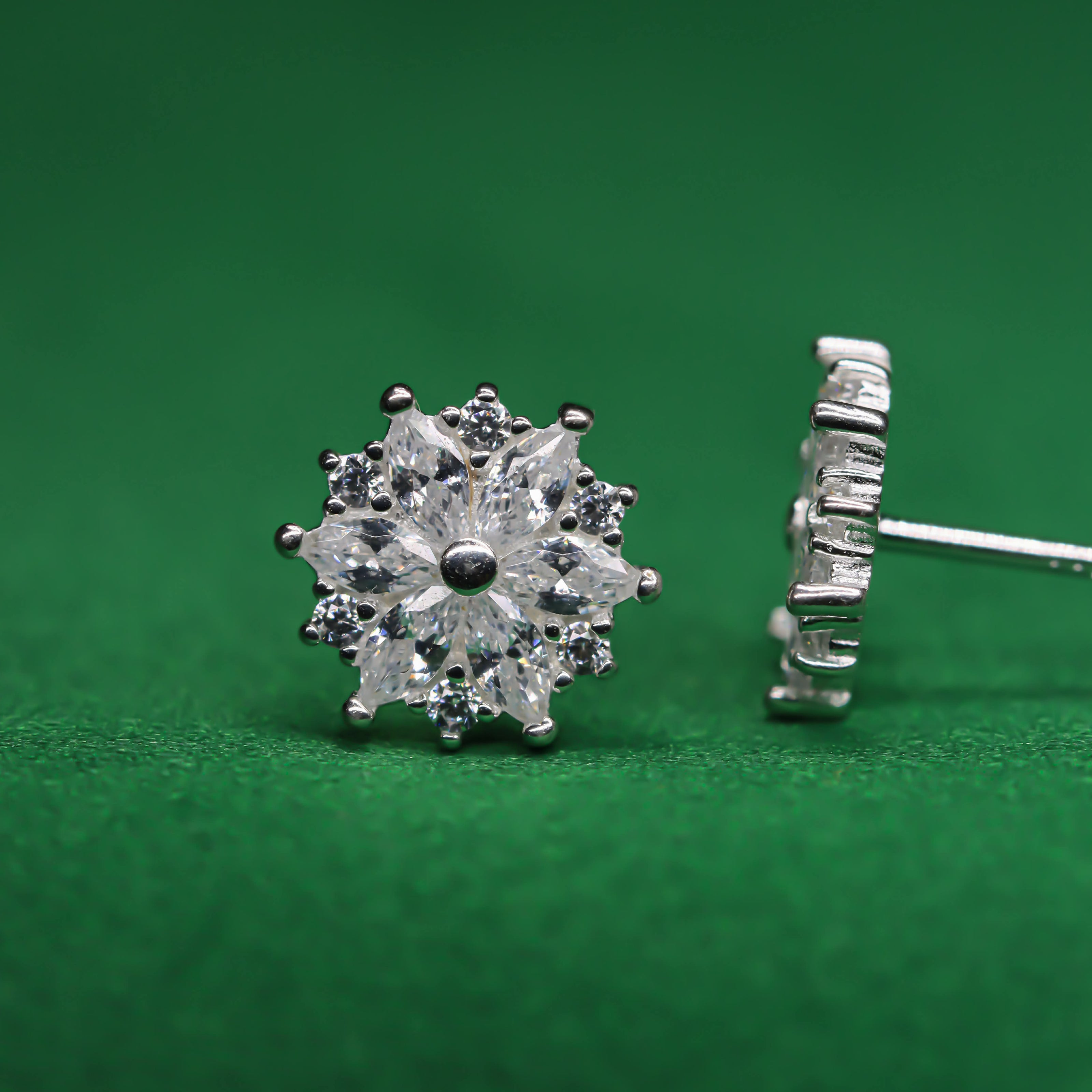 ICED BLING  Snowflakes Stud Collection