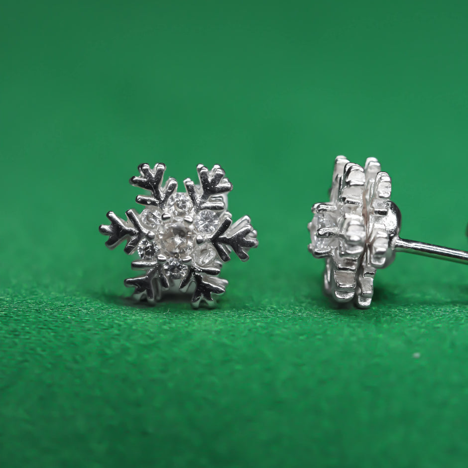 ICED BLING  Snowflakes Stud Collection