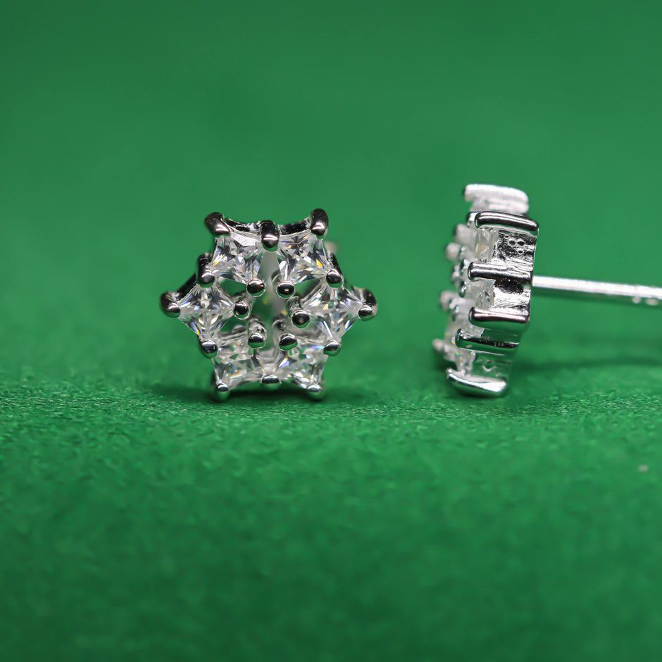 ICED BLING  Snowflakes Stud Collection